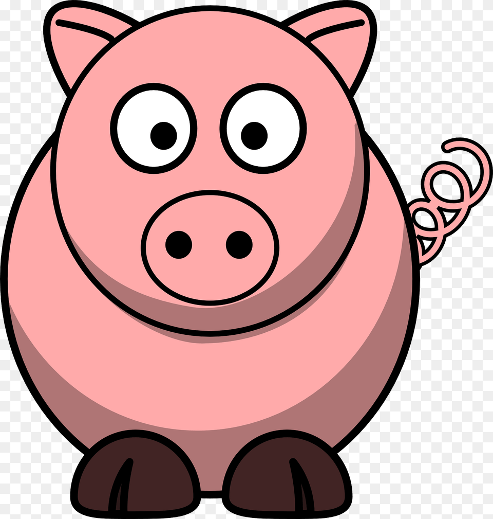 Pink Cartoon Pig Clipart, Piggy Bank, Animal, Bear, Mammal Png Image