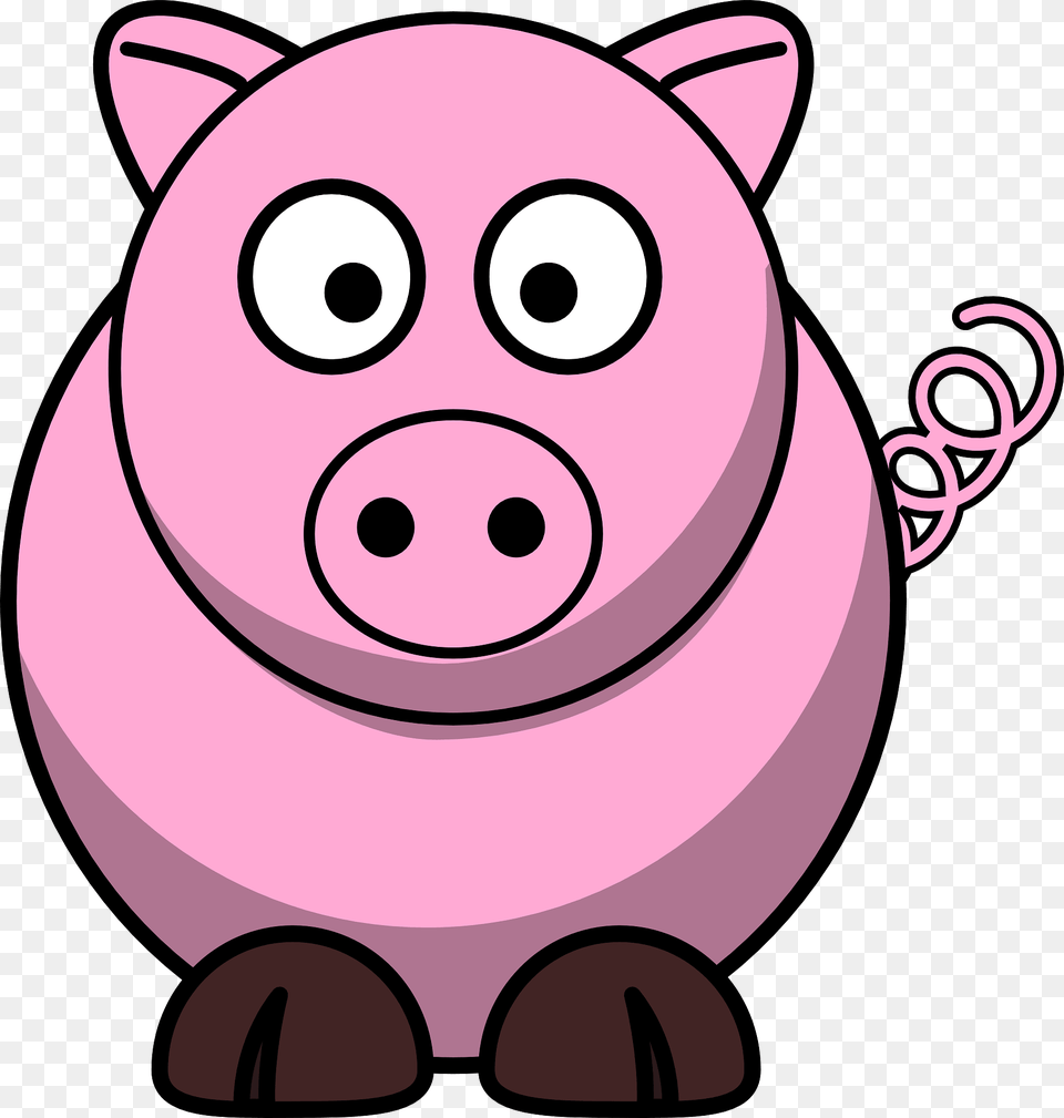 Pink Cartoon Pig Clipart, Piggy Bank, Nature, Outdoors, Snow Free Png Download