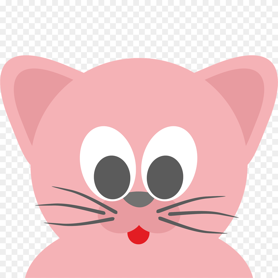 Pink Cat Face Clipart Free Transparent Png