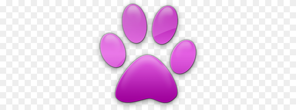Pink Cat Paw Clipart Kitty Cat Paw Prints, Purple, Disk Free Png Download