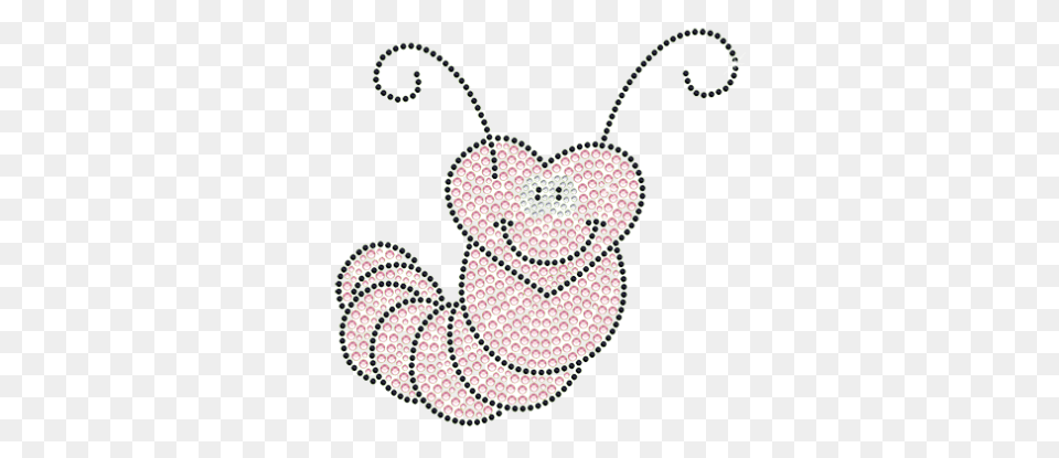 Pink Caterpillar With Rhinestone Combination, Accessories, Pattern, Jewelry, Necklace Free Png Download