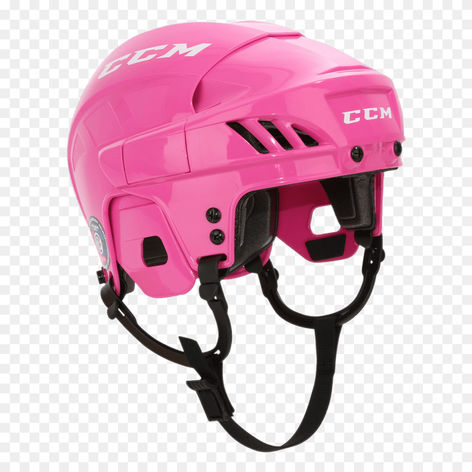 Pink Ccm Hockey Helmet, Clothing, Crash Helmet, Hardhat, American Football Png