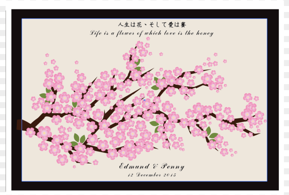 Pink Cherry Blossom Tree Personalised Asian Wedding Cherry Blossom, Flower, Plant, Cherry Blossom Free Png Download