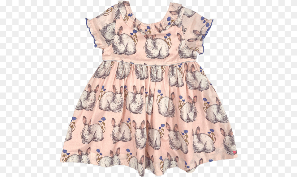 Pink Chicken Short Sleeve Light Pink Easter Bunny Girls Pink Chicken, Clothing, Dress, Blouse Png Image