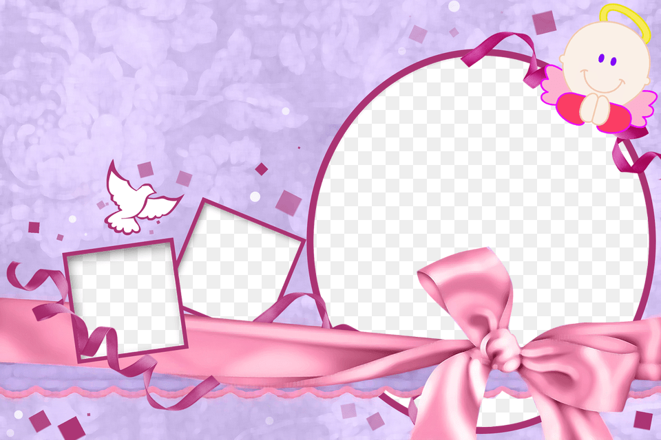 Pink Christening Background, Purple Free Png Download