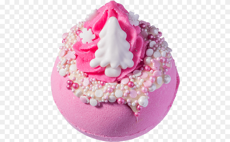 Pink Christmas Bath Blaster, Birthday Cake, Cake, Cream, Dessert Free Png