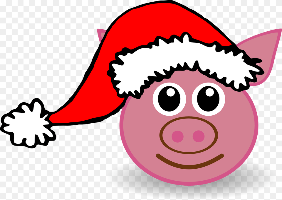Pink Christmas Hat Picture Peppa Pig Santa Claus, Animal, Fish, Sea Life, Shark Free Transparent Png