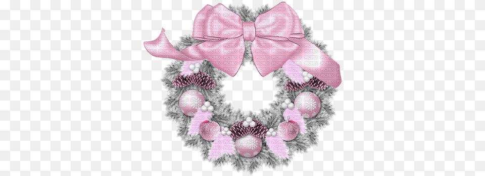 Pink Christmas Wreath U0026 Wreathpng Transparent Pink Christmas Wreath, Accessories Free Png Download