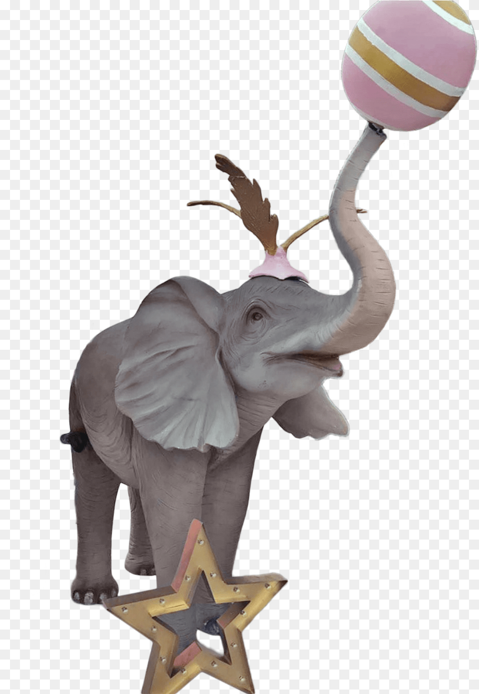 Pink Circus Elephant, Animal, Mammal, Wildlife, Sphere Png Image