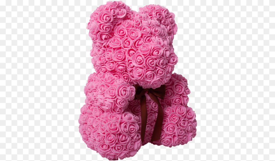 Pink Classic Rose Bear 40cm Tall Pink Rose Bear, Flower, Plant, Flower Bouquet, Flower Arrangement Png