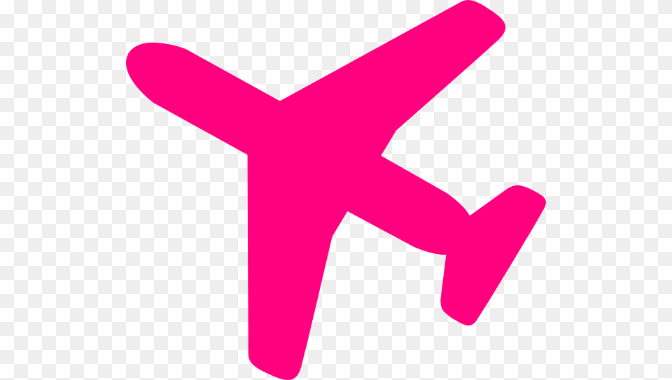 Pink Clip Art At Airplane Clipart Pink, Aircraft, Airliner, Transportation, Vehicle Free Png Download