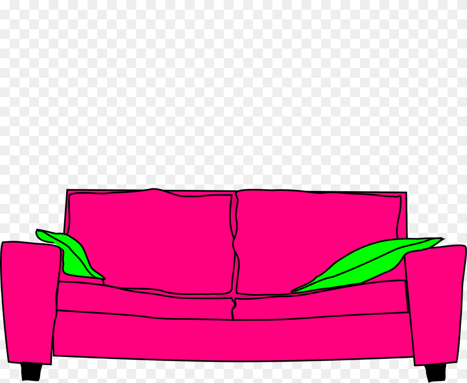 Pink Clipart, Couch, Furniture Png