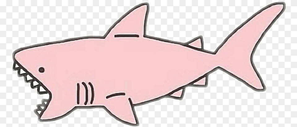 Pink Clipart Shark Tumblr Pink Stickers, Animal, Fish, Sea Life, Great White Shark Png
