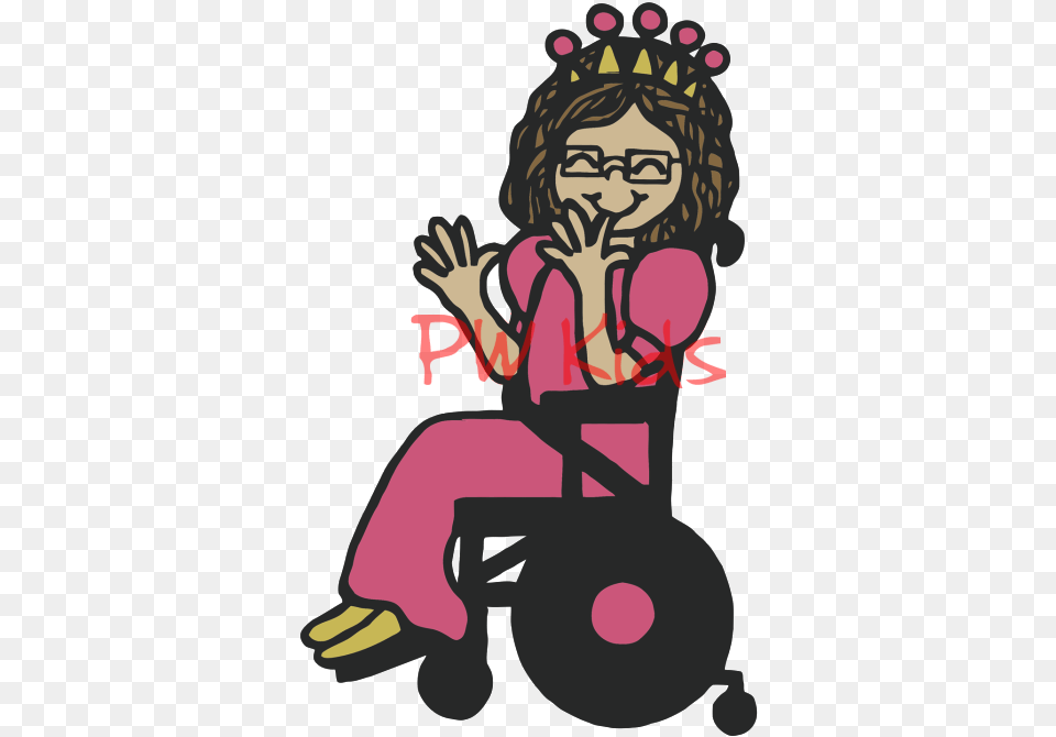Pink Clipart Wheelchair Girl In Wheelchair Clipart, Book, Comics, Publication, Baby Png Image
