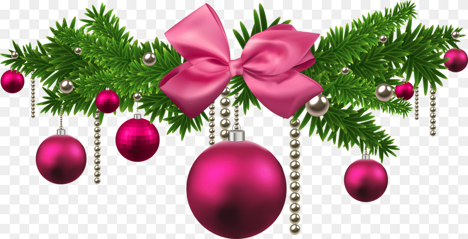 Pink Clipart Xmas Pink Christmas Balls Free Png