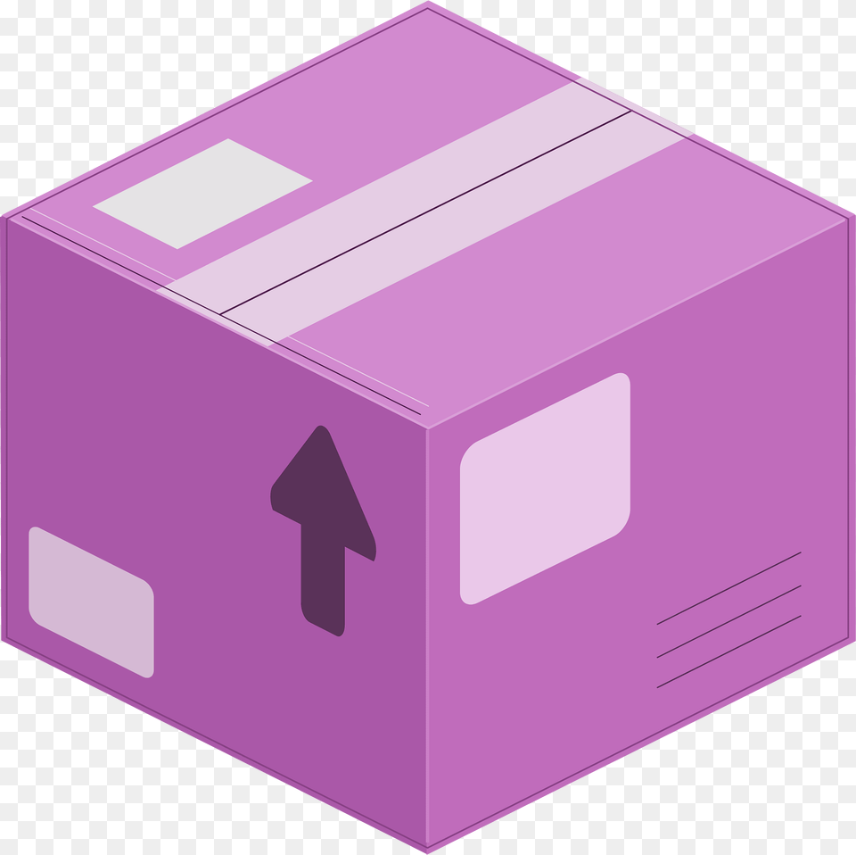 Pink Closed Carton Box Clipart Free Png