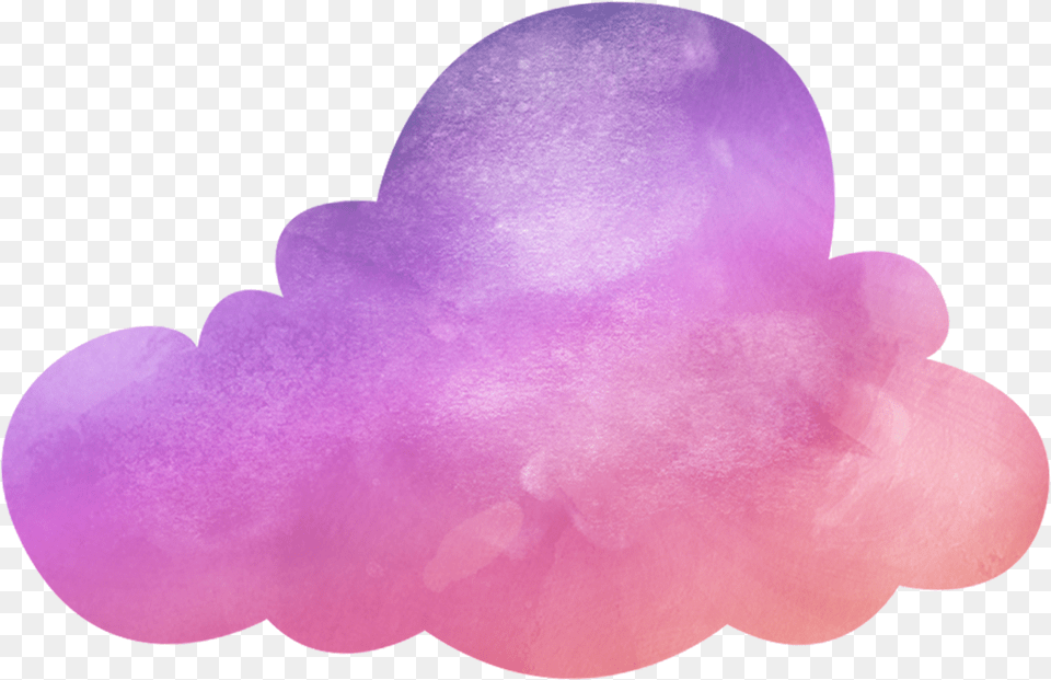 Pink Cloud Watercolour Watercolor Ftestickers Pink Cloud Watercolor, Purple, Crystal, Flower, Petal Png