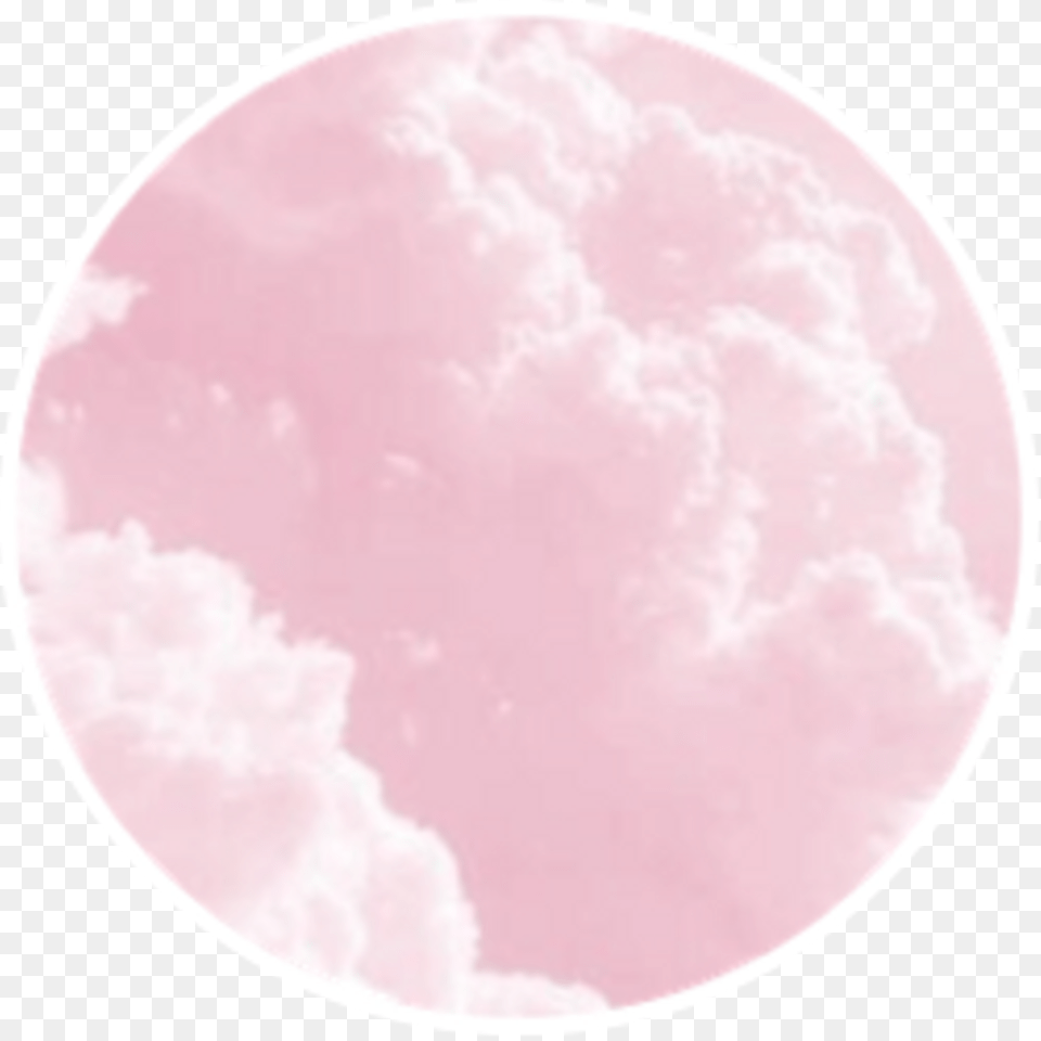 Pink Clouds Adorable Cute Icon Pfpedit Pfp Pfpicon Circle, Cloud, Cumulus, Nature, Outdoors Png Image