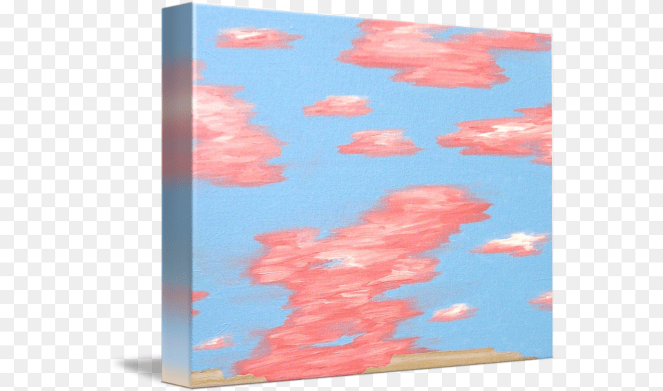 Pink Clouds Art, Canvas, Painting Png Image