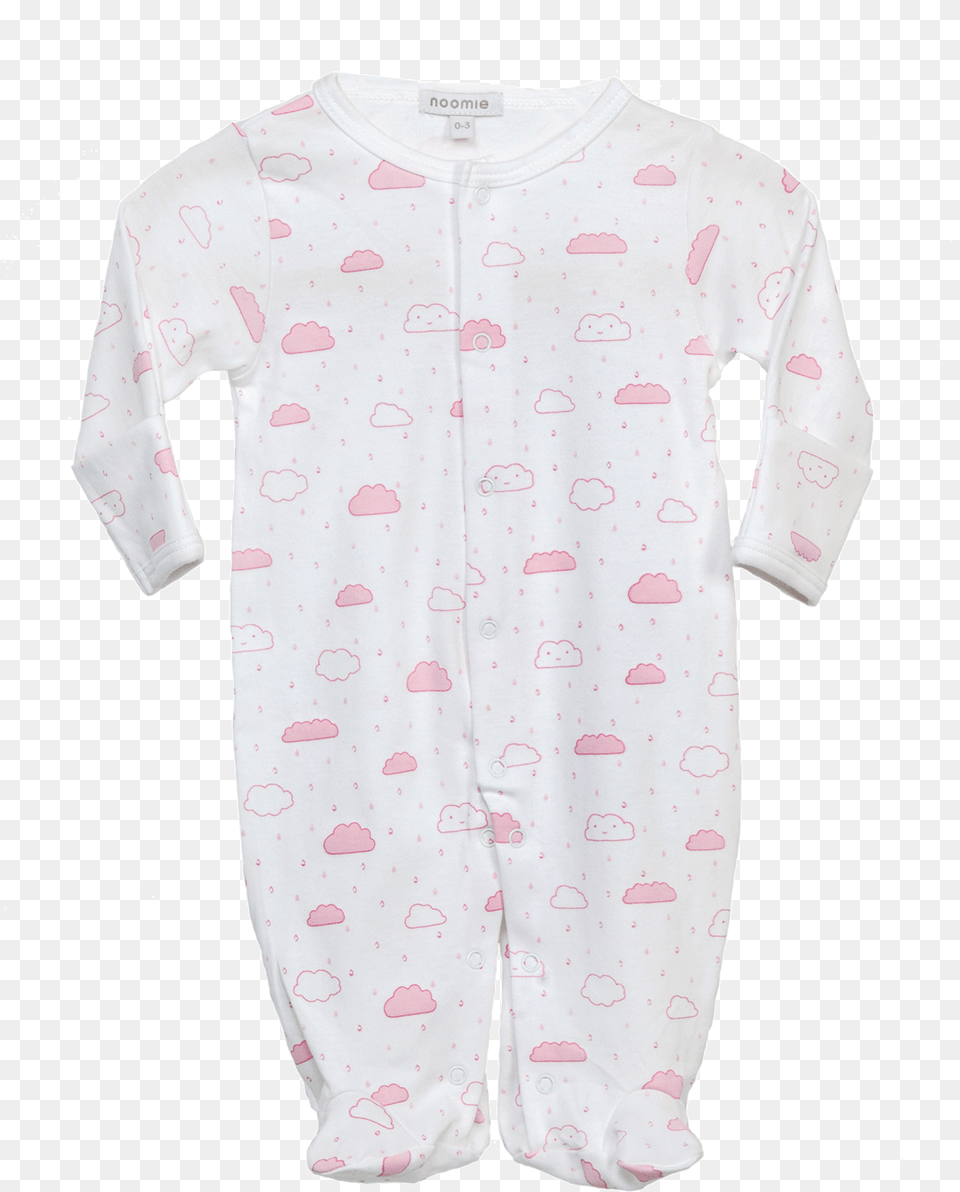 Pink Clouds Snap Footie Nightwear, Clothing, Pajamas, Shirt Png Image