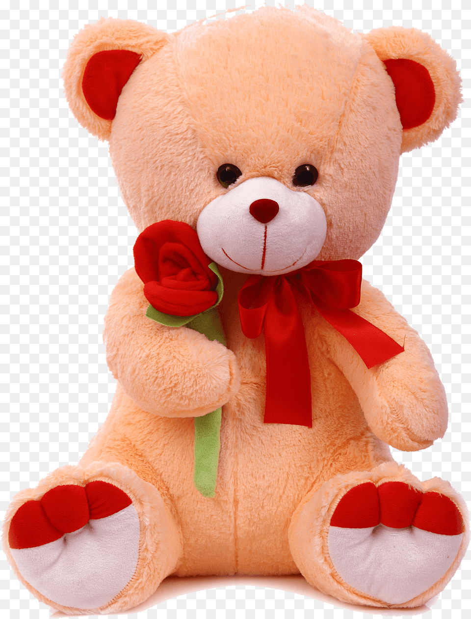 Pink Color Teddy Bear Light Orange Colour Teddy Bears, Teddy Bear, Toy, Plush, Flower Free Png