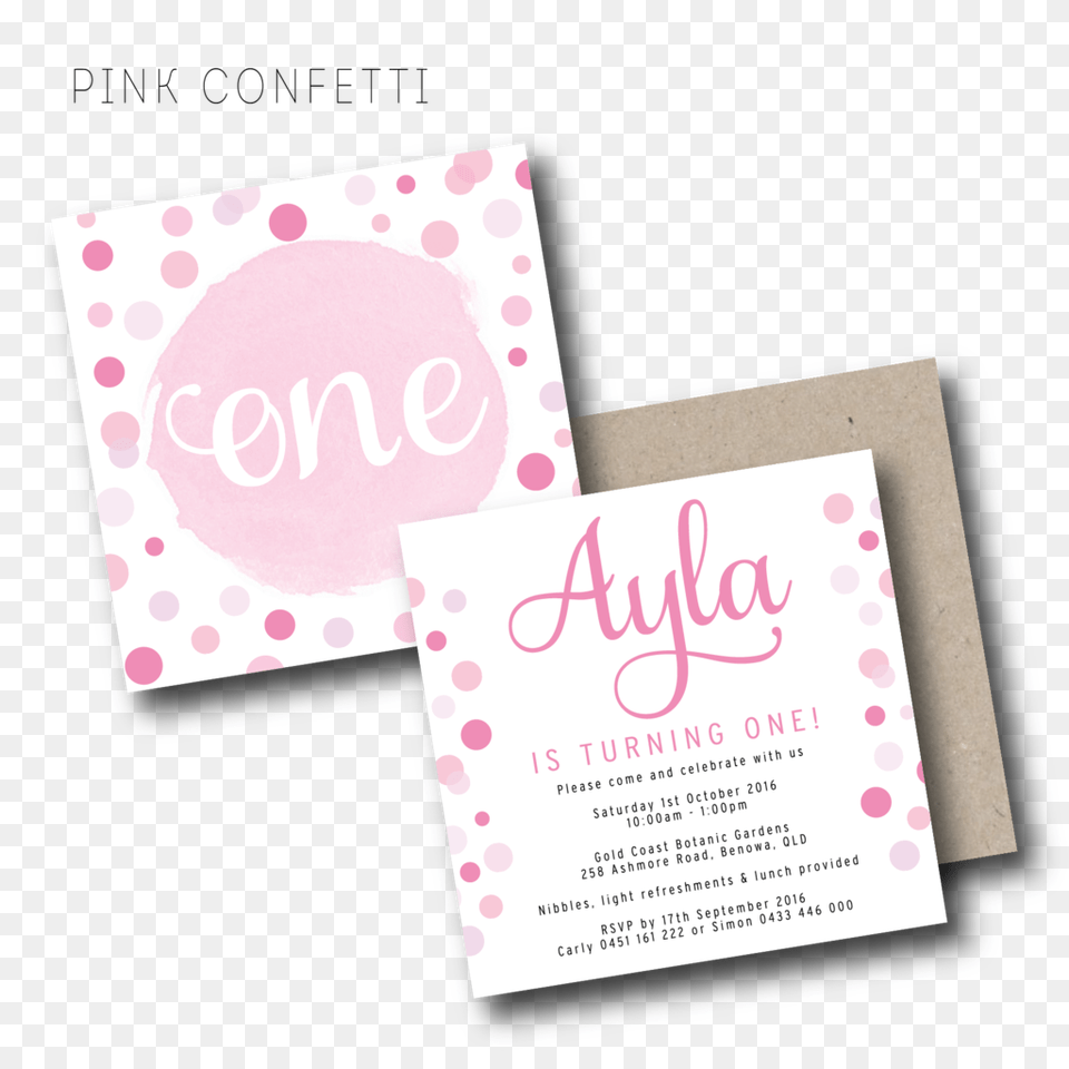 Pink Confetti Invitation Set Click Photography, Paper, Business Card, Text Png