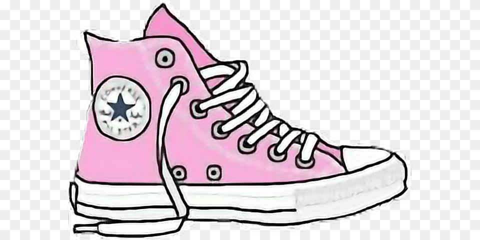Pink Converse Sticker Converse Pinkconverse Shoes Pinks, Clothing, Footwear, Shoe, Sneaker Free Transparent Png