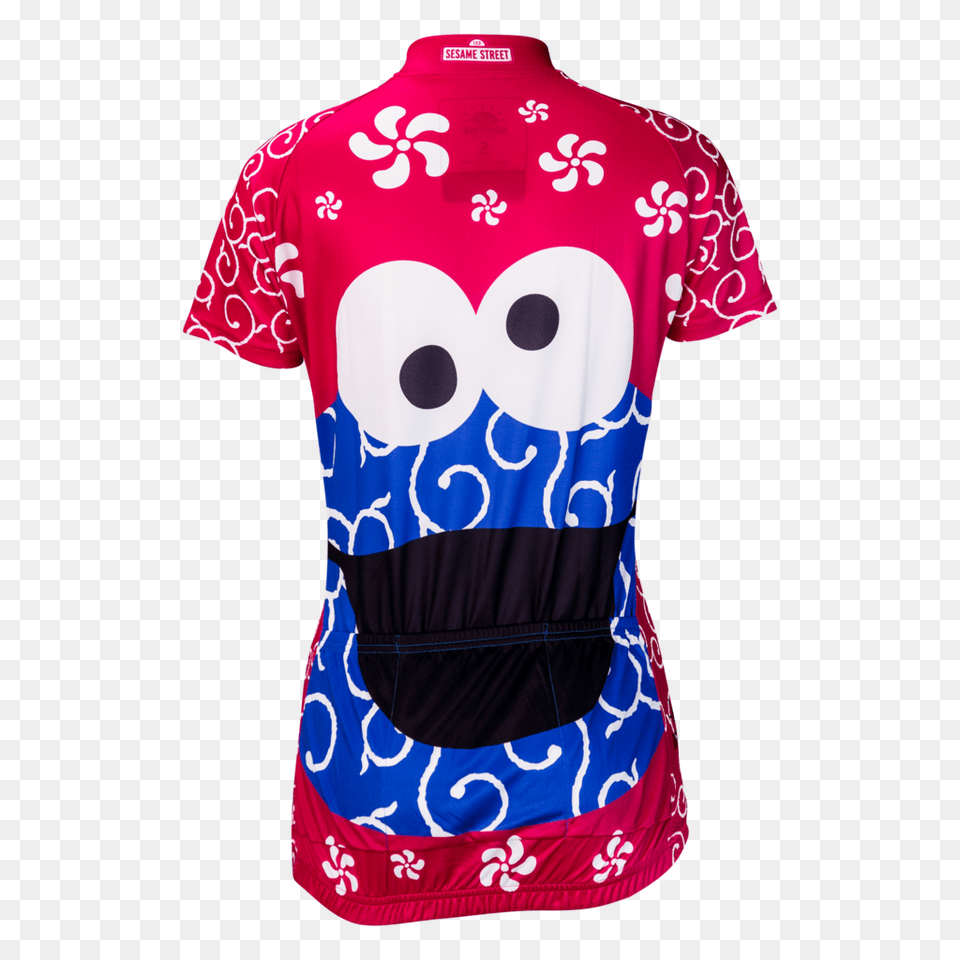 Pink Cookie Monster Womens Sesame Street Cycling Jersey, Blouse, Clothing, Shirt, T-shirt Free Png