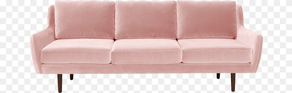 Pink Couch Article Pink Velvet Couch, Cushion, Furniture, Home Decor Free Png