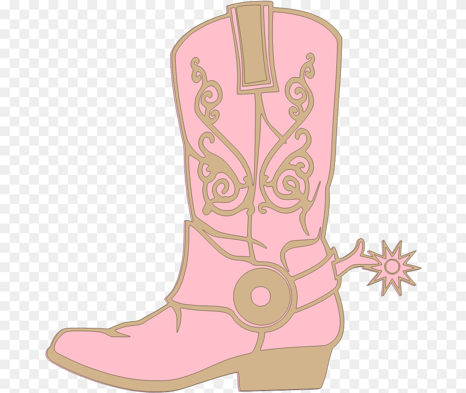 Pink Cowboy Boot Clipart, Clothing, Cowboy Boot, Footwear, Plant Free Png Download