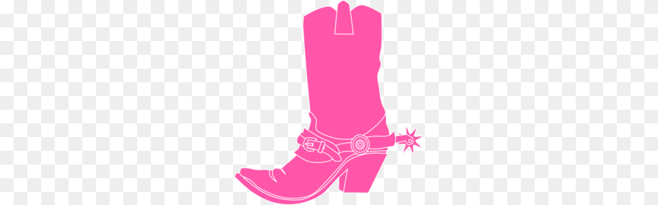 Pink Cowgirl Boot Clip Art, Clothing, Footwear, Shoe, High Heel Free Png