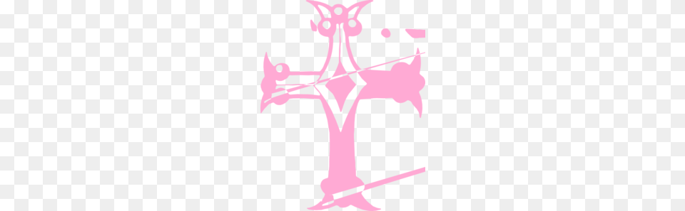 Pink Cross Clip Art, Symbol, Animal, Kangaroo, Mammal Free Png