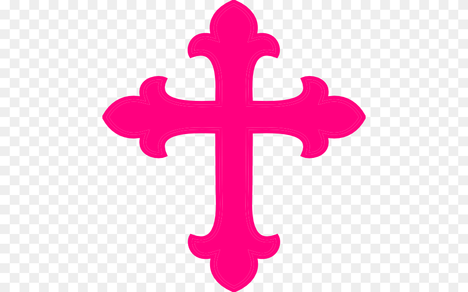 Pink Cross Clipart Background Pink Cross, Electronics, Hardware, Symbol, Hook Free Transparent Png