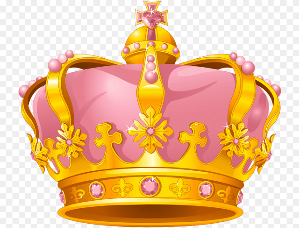 Pink Crown For Queen Girl Clip Art Clipart Queen Crown, Accessories, Birthday Cake, Cake, Cream Free Png Download