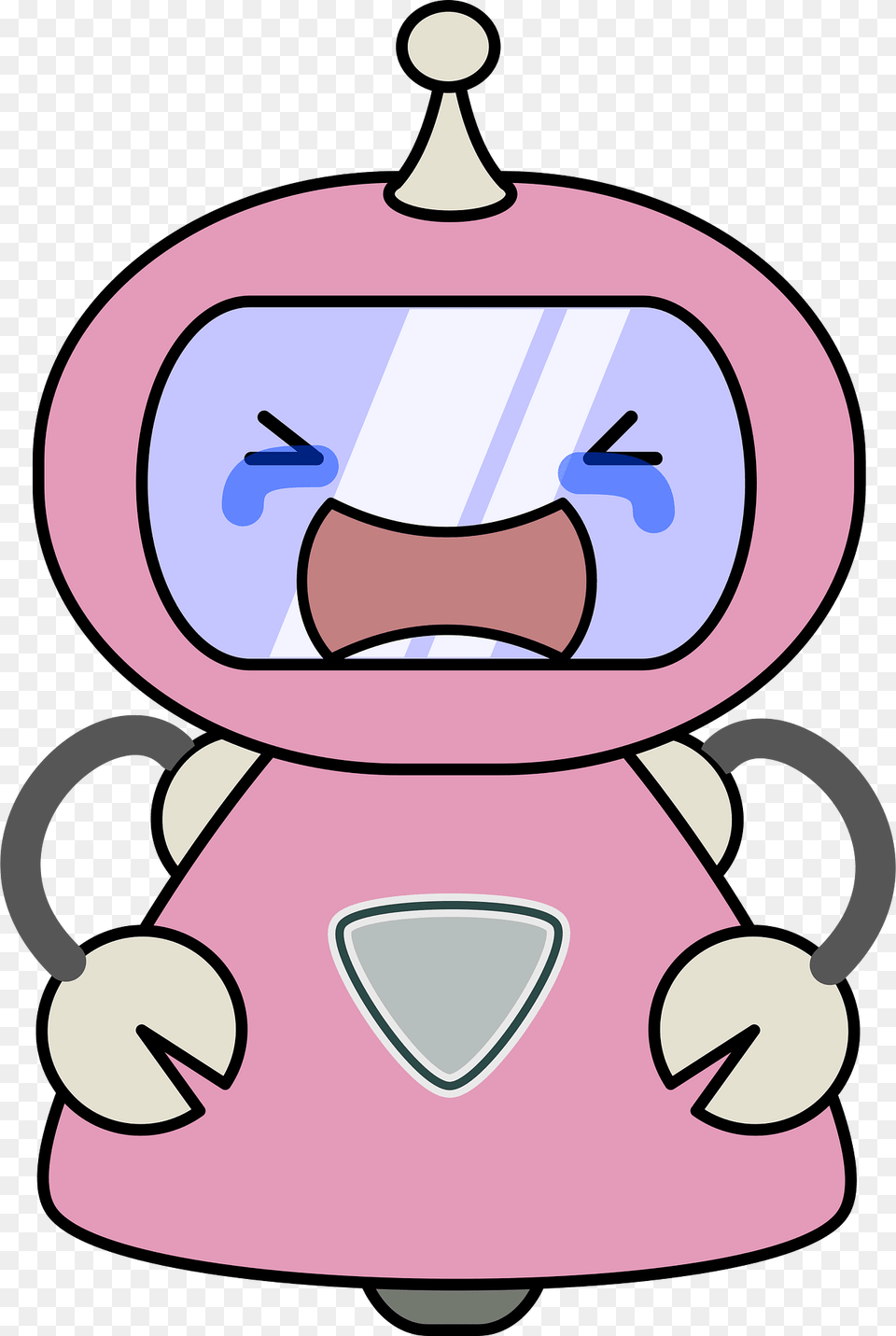 Pink Crying Robot Clipart Png Image