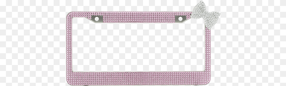 Pink Crystal License Plate Frame License Plate Frame Pink Crystals Frame, Blackboard, Electronics, Computer Free Png
