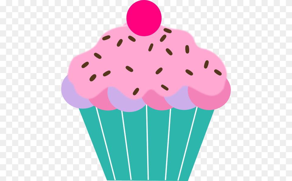 Pink Cupcake Clip Art At Clker Cupcake Clipart, Dessert, Cake, Cream, Icing Png Image