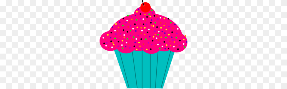 Pink Cupcake Clipart, Cake, Cream, Dessert, Food Free Png Download