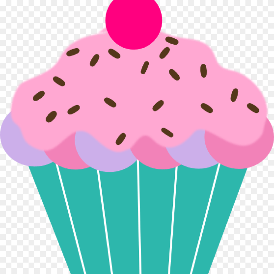 Pink Cupcake Clipart Clipart Dessert, Cake, Cream, Icing Free Png Download