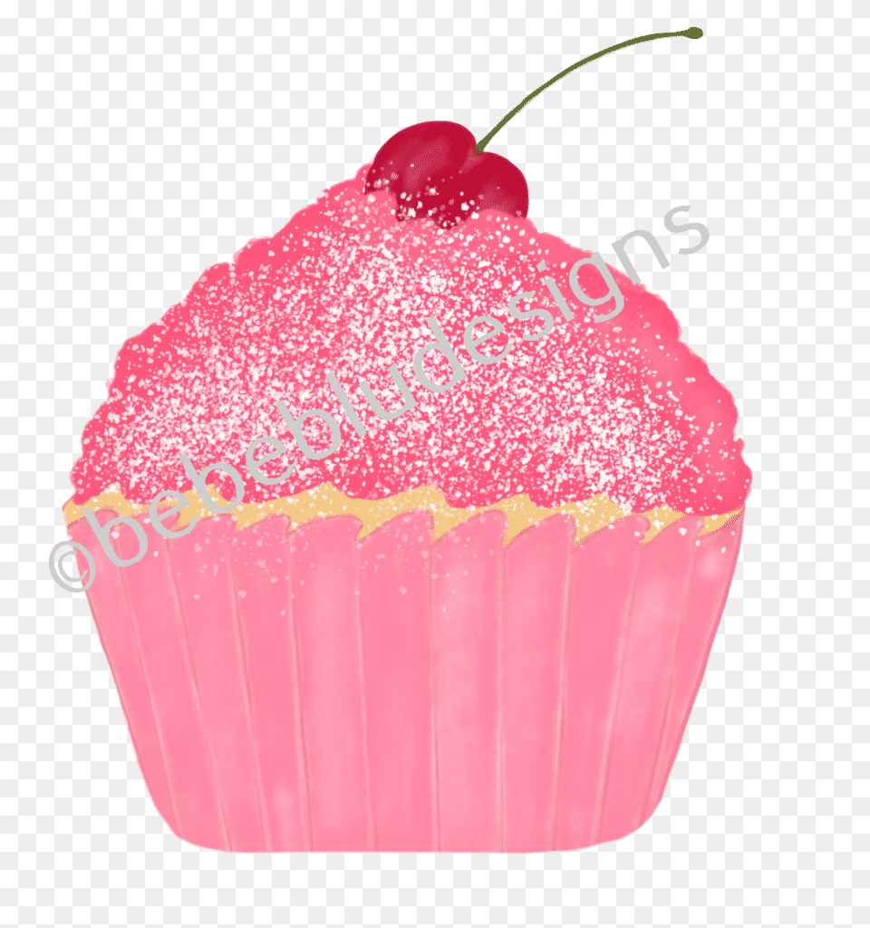 Pink Cupcake Cupcake, Cake, Cream, Dessert, Food Png Image