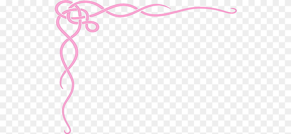 Pink Curly Frame Clip Art Pink Swirl Border, Knot Free Png