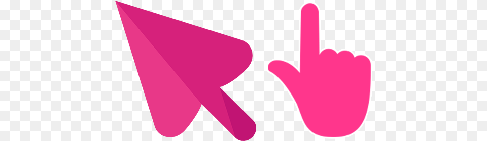 Pink Custom Cursor Browser Extension Vertical Png Image