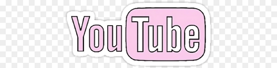 Pink Cute Youtube Sticker Youtube Sticker, License Plate, Transportation, Vehicle, Logo Free Png Download