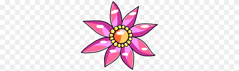 Pink Daisy Doodle Flower Royalty Commercial Use, Plant, Dahlia, Pattern, Graphics Png