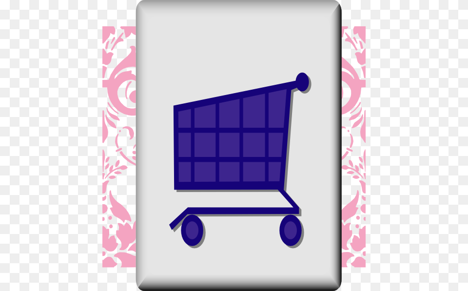 Pink Damask Clip Art, Shopping Cart Free Png