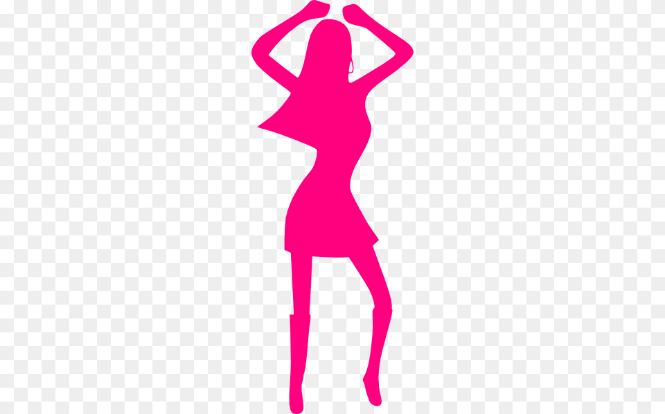 Pink Dancing Lady Clip Art, Silhouette, Adult, Female, Leisure Activities Free Png Download