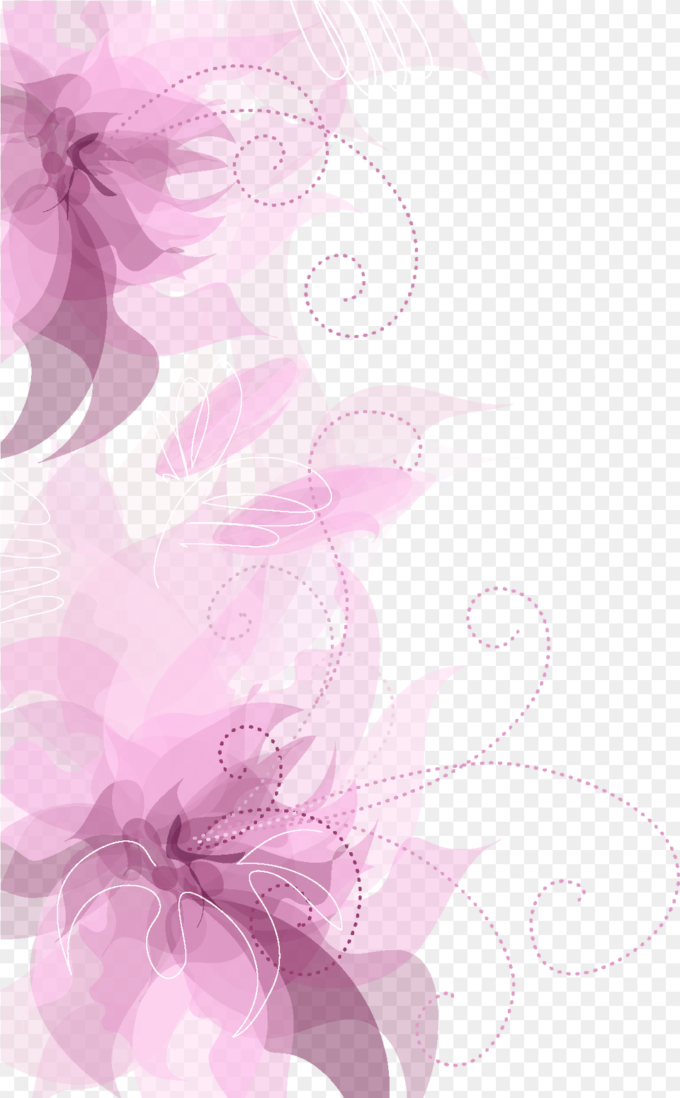 Pink Decorative Cute Flower Border Clip Art, Floral Design, Graphics, Pattern, Person Png Image