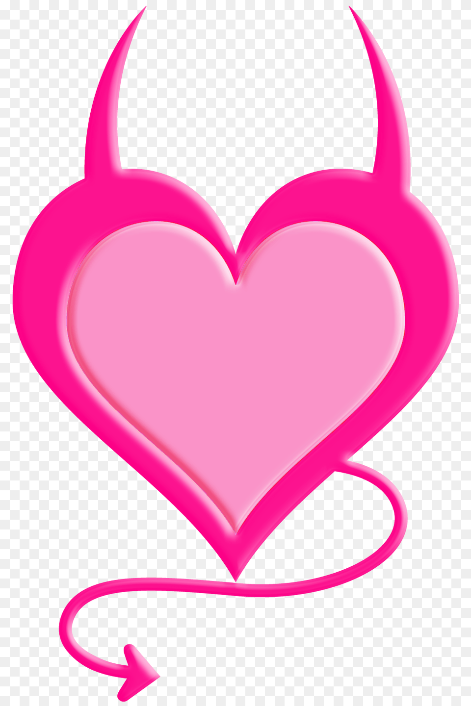 Pink Devil Heart Free Png Download