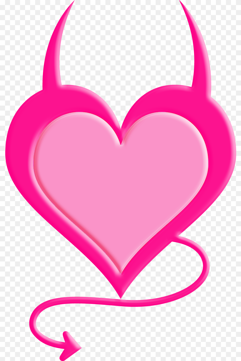 Pink Devil Heart Picture Pink Devil Heart Free Png Download