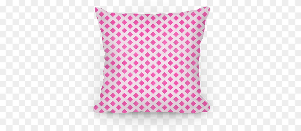 Pink Diamond Pattern Pillow Racing Flag Logo, Cushion, Home Decor, Accessories, Bag Free Transparent Png